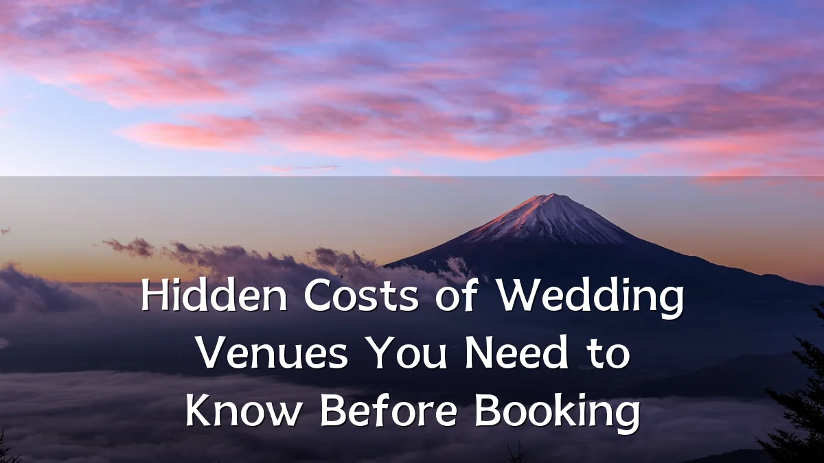 Hidden Costs of Wedding Venues You Need to Know Before Booking