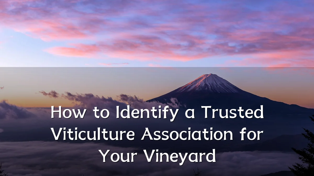 How to Identify a Trusted Viticulture Association for Your Vineyard
