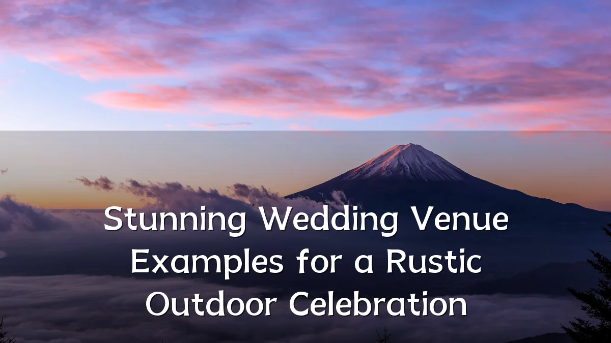 Stunning Wedding Venue Examples for a Rustic Outdoor Celebration
