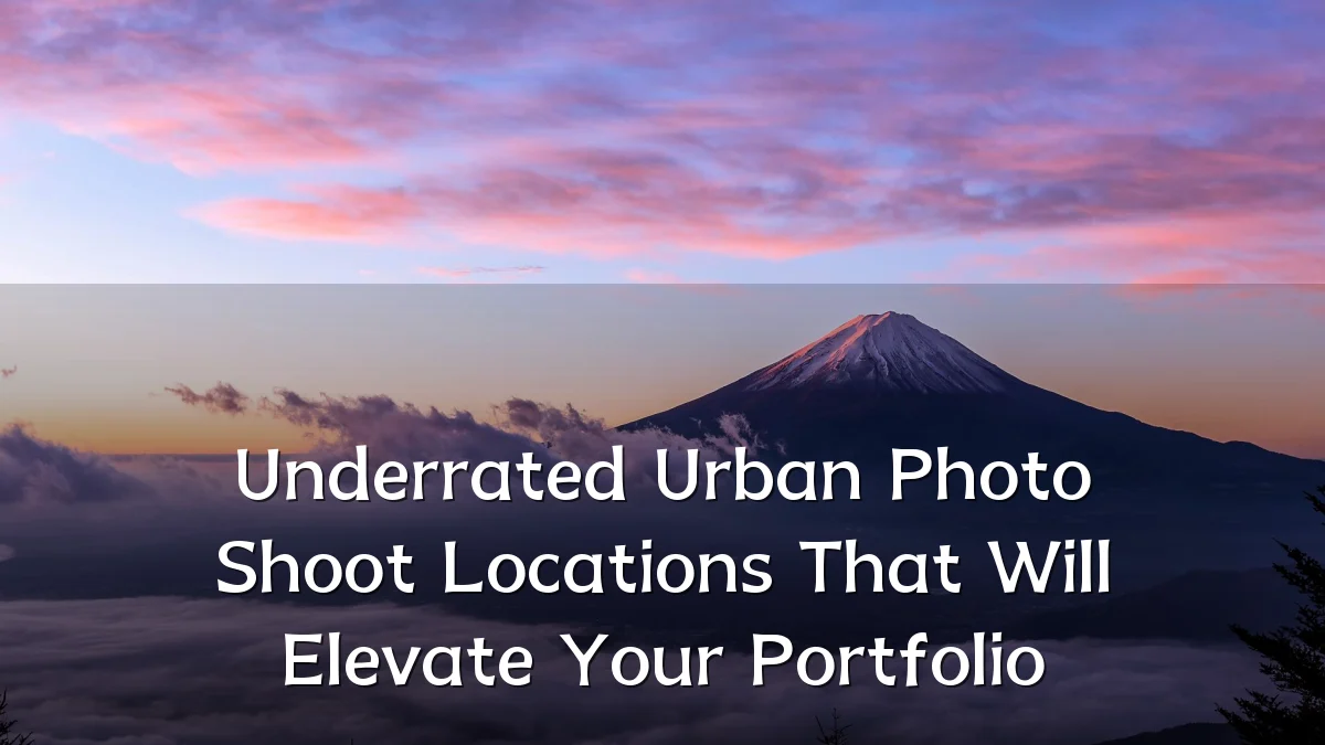 Underrated Urban Photo Shoot Locations That Will Elevate Your Portfolio