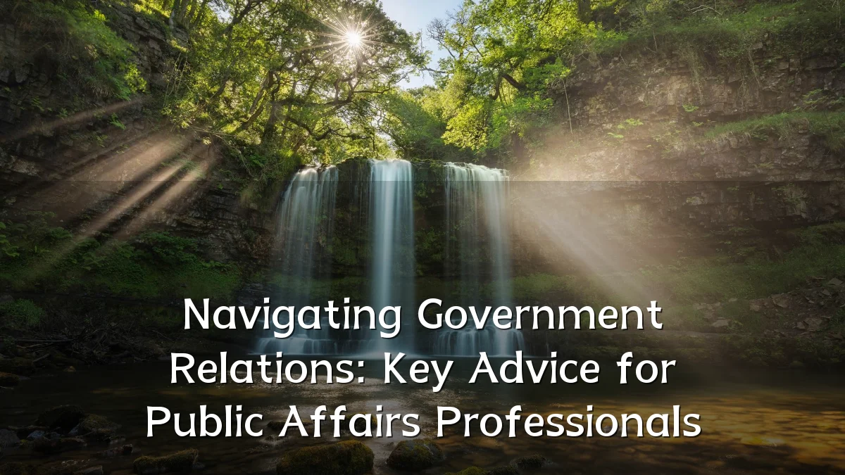 Navigating Government Relations: Key Advice for Public Affairs Professionals